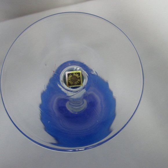 Cobalt Blue bell shaped tall wine spirits glass 8 inches Hand Made NEW - Picture 11 of 13